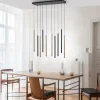 Lampes Dorées-Luminaires Paul Neuhaus Suspension Paul Neuhaus FLUTE LED Noir, 10 lumières