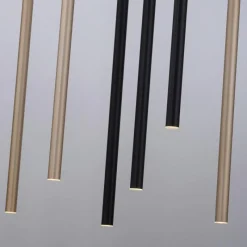 Lampes Dorées-Luminaires Paul Neuhaus Suspension Paul Neuhaus FLUTE LED Noir, 10 lumières