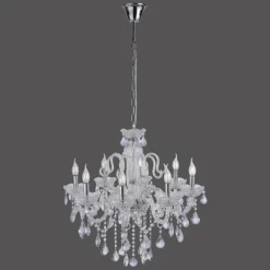 Luminaires Paul Neuhaus Suspension Paul Neuhaus GRACIA Transparent, 8 lumières