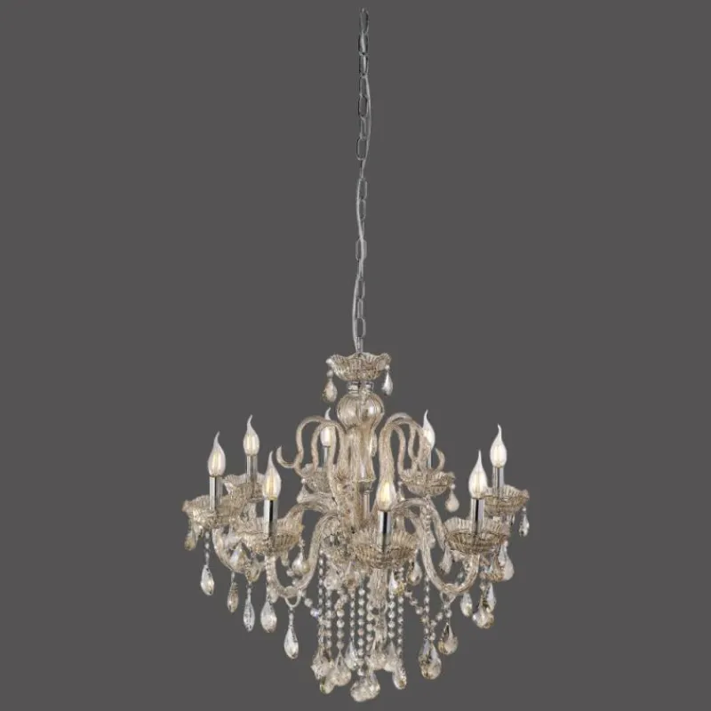 Luminaires Paul Neuhaus Suspension Paul Neuhaus GRACIA Champagne, 8 lumières