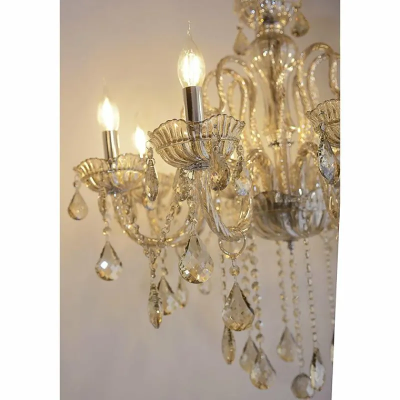 Luminaires Paul Neuhaus Suspension Paul Neuhaus GRACIA Champagne, 8 lumières