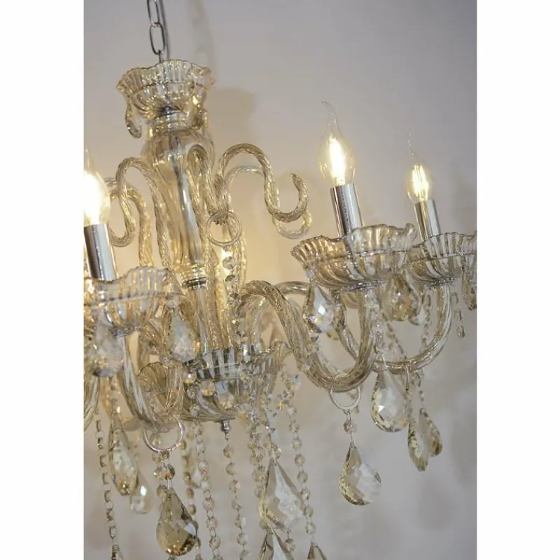 Luminaires Paul Neuhaus Suspension Paul Neuhaus GRACIA Champagne, 8 lumières