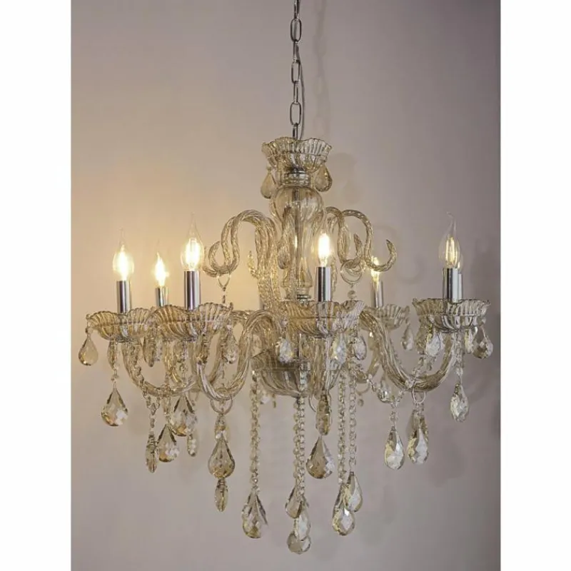 Luminaires Paul Neuhaus Suspension Paul Neuhaus GRACIA Champagne, 8 lumières