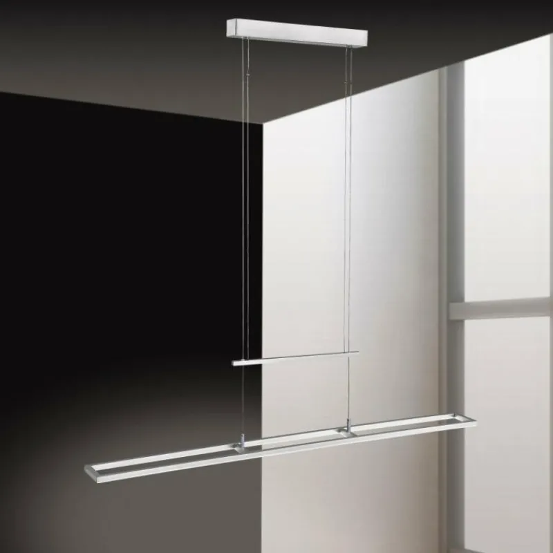 Luminaires Paul Neuhaus Suspension Paul Neuhaus INIGO LED Acier inoxydable, 2 lumières* Suspensions