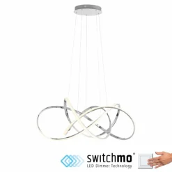 Luminaires Paul Neuhaus Suspension Paul Neuhaus KIRIBI LED Chrome, 1 lumière* Éclairage Led