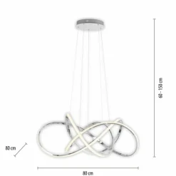 Luminaires Paul Neuhaus Suspension Paul Neuhaus KIRIBI LED Chrome, 1 lumière* Éclairage Led