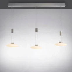 Luminaires Paul Neuhaus Suspension Paul Neuhaus LAUTADA LED Acier brossé, 3 lumières