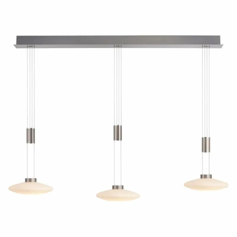 Luminaires Paul Neuhaus Suspension Paul Neuhaus LAUTADA LED Acier brossé, 3 lumières