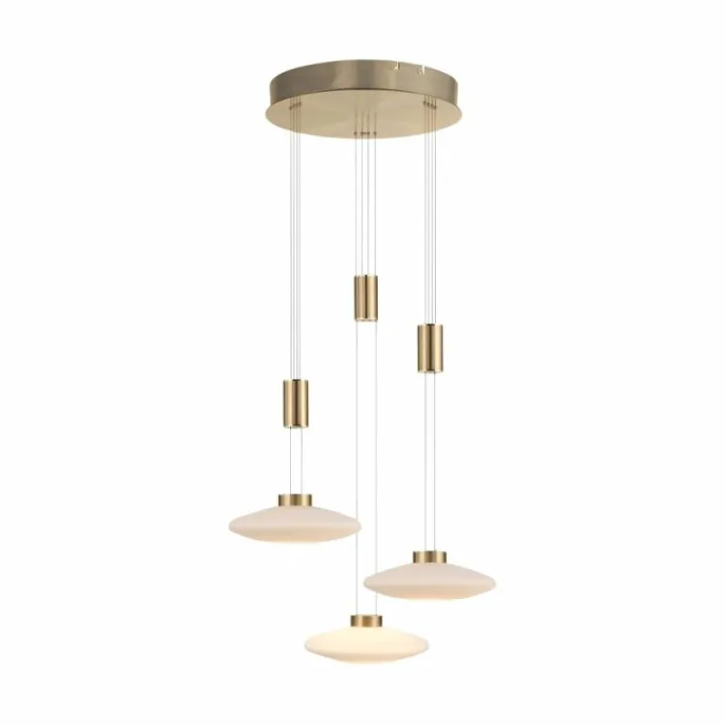 Luminaires Paul Neuhaus Suspension Paul Neuhaus LAUTADA LED Laiton, 3 lumières