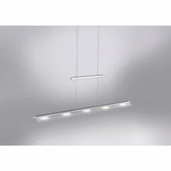 Luminaires Paul Neuhaus Suspension Paul Neuhaus NELE LED Acier inoxydable, 5 lumières