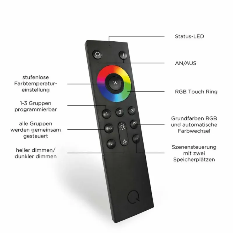 Luminaires Paul Neuhaus Suspension Paul Neuhaus NILA LED Anthracite, 2 lumières, Télécommandes