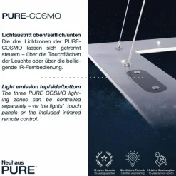 Luminaires Paul Neuhaus Suspension Paul Neuhaus PURE-COSMO LED Aluminium, 21 lumières, Télécommandes* Éclairage Led
