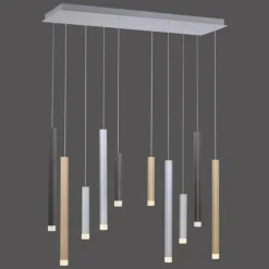 Luminaires Paul Neuhaus Suspension Paul Neuhaus PURE-GEMIN LED Aluminium, Noir, 10 lumières* Suspensions