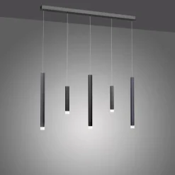 Luminaires Paul Neuhaus Suspension Paul Neuhaus PURE-GEMIN LED Aluminium, Noir, 5 lumières* Suspensions