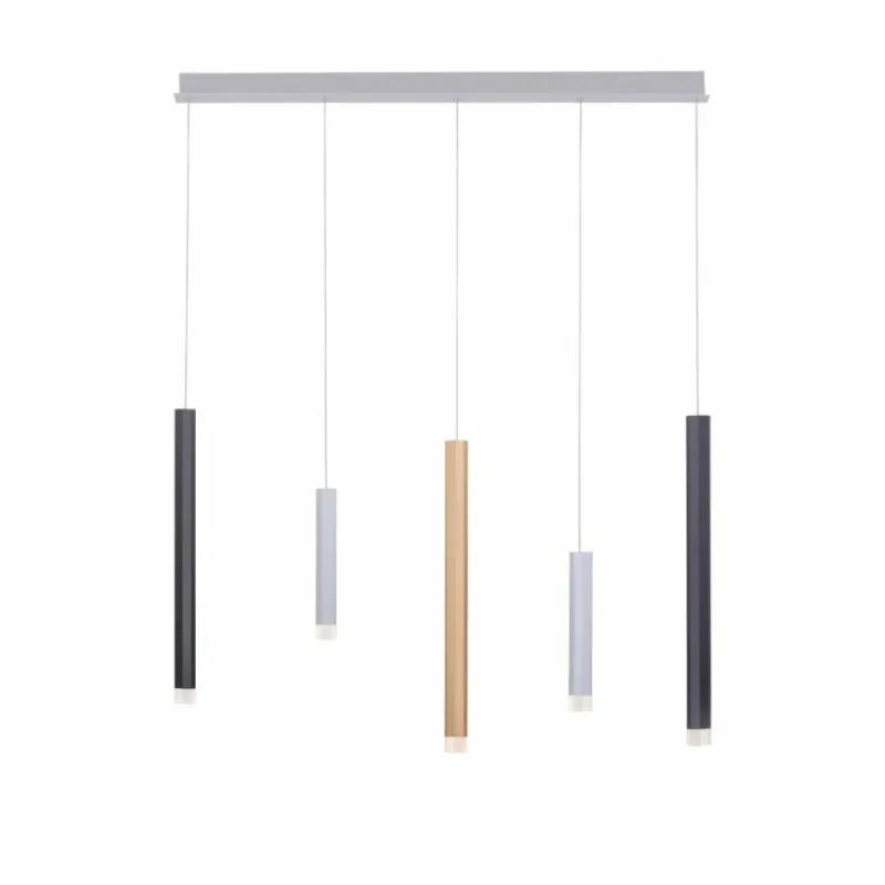 Luminaires Paul Neuhaus Suspension Paul Neuhaus PURE-GEMIN LED Aluminium, Laiton, Noir, 5 lumières* Éclairage Led