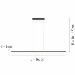 Luminaires Paul Neuhaus Suspension Paul Neuhaus PURE-LITE LED Anthracite, 1 lumière* Éclairage Led