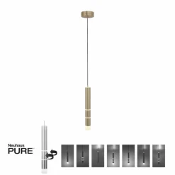 Luminaires Paul Neuhaus Suspension Paul Neuhaus PURE-VEGA LED Laiton, 3 lumières* Éclairage Led