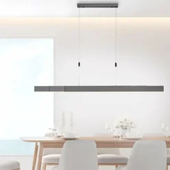 Luminaires Paul Neuhaus Suspension Paul Neuhaus PURE-MOTO LED Gris, 3 lumières, Télécommandes* Éclairage Led