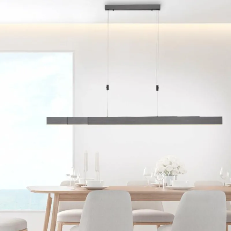 Luminaires Paul Neuhaus Suspension Paul Neuhaus PURE-MOTO LED Gris, 3 lumières, Télécommandes* Éclairage Led