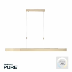 Luminaires Paul Neuhaus Suspension Paul Neuhaus PURE-MOTO LED Laiton, 3 lumières, Télécommandes* Éclairage Led