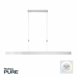 Luminaires Paul Neuhaus Suspension Paul Neuhaus PURE-MOTO LED Aluminium, 3 lumières, Télécommandes* Éclairage Led