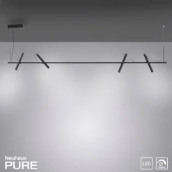 Luminaires Paul Neuhaus Suspension Paul Neuhaus PURE-TUTUA LED Noir, 4 lumières* Éclairage Led