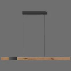 Lampes En Bois-Luminaires Paul Neuhaus Suspension Paul Neuhaus PURE-MOTO-RISE LED Couleur bois, Noir, 3 lumières, Télécommandes