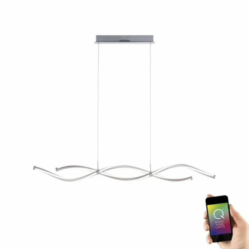 Paul Neuhaus Q-Serie Suspension Paul Neuhaus Q-MALINA LED Nickel mat, 2 lumières, Télécommandes