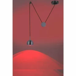 Paul Neuhaus Q-Serie Suspension Paul Neuhaus Q-ADAM LED Acier inoxydable, 1 lumière, Télécommandes, Changeur de couleurs