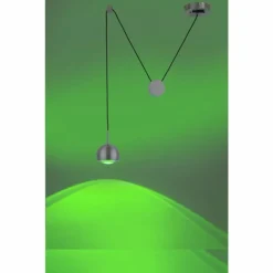 Paul Neuhaus Q-Serie Suspension Paul Neuhaus Q-ADAM LED Acier inoxydable, 1 lumière, Télécommandes, Changeur de couleurs