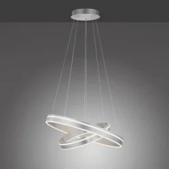 Paul Neuhaus Q-Serie Suspension Paul Neuhaus Q-VITO LED Argenté, 2 lumières, Télécommandes