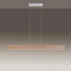 Paul Neuhaus Q-Serie Suspension Paul Neuhaus Q-TIMBER LED Bois clair, 1 lumière, Télécommandes