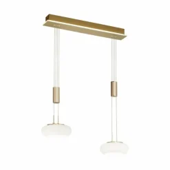 Paul Neuhaus Q-Serie Suspension Paul Neuhaus Q-ETIENNE LED Laiton, 2 lumières, Télécommandes