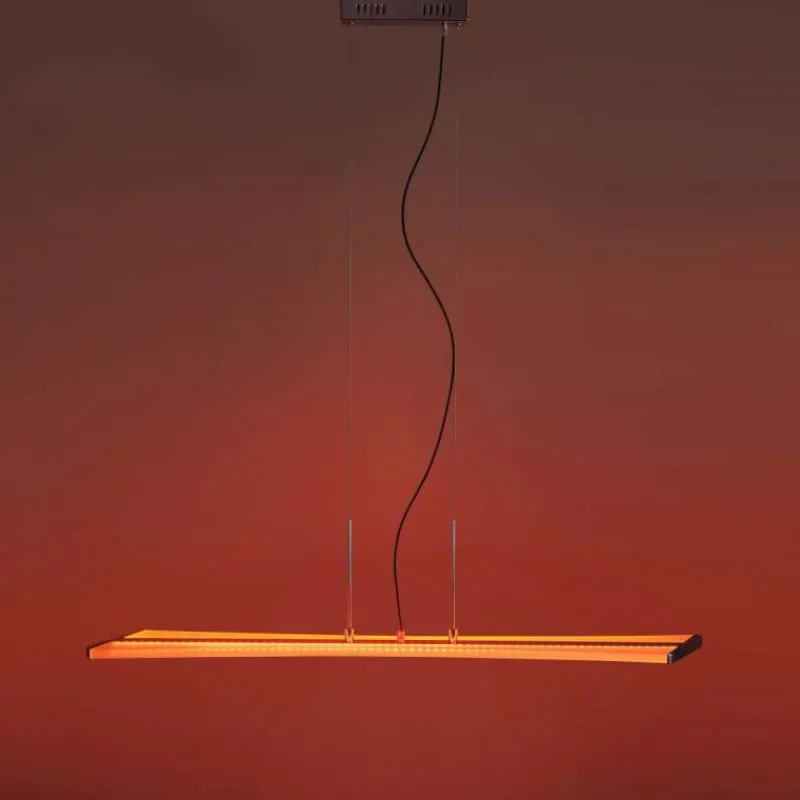 Paul Neuhaus Q-Serie Suspension Paul Neuhaus Q-Riller LED Chrome, 14 lumières, Télécommandes, Changeur de couleurs