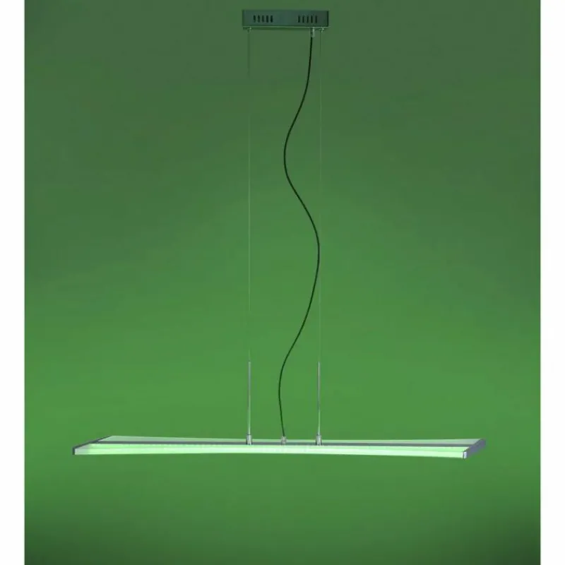 Paul Neuhaus Q-Serie Suspension Paul Neuhaus Q-Riller LED Chrome, 14 lumières, Télécommandes, Changeur de couleurs