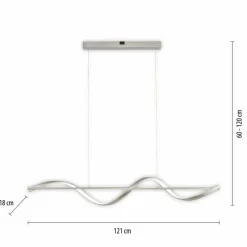 Paul Neuhaus Q-Serie Suspension Paul Neuhaus QSWING LED Argenté, 1 lumière, Télécommandes