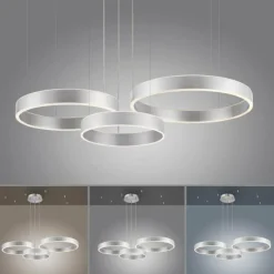 Luminaires Paul Neuhaus Suspension Paul Neuhaus SCULLI LED Argenté, 2 lumières* Éclairage Led