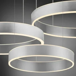 Luminaires Paul Neuhaus Suspension Paul Neuhaus SCULLI LED Argenté, 2 lumières* Éclairage Led