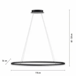 Luminaires Paul Neuhaus Suspension Paul Neuhaus TITUS LED Anthracite, 1 lumière* Éclairage Led