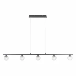 Luminaires Paul Neuhaus Suspension Paul Neuhaus WIDOW LED Noir, 5 lumières* Éclairage Led