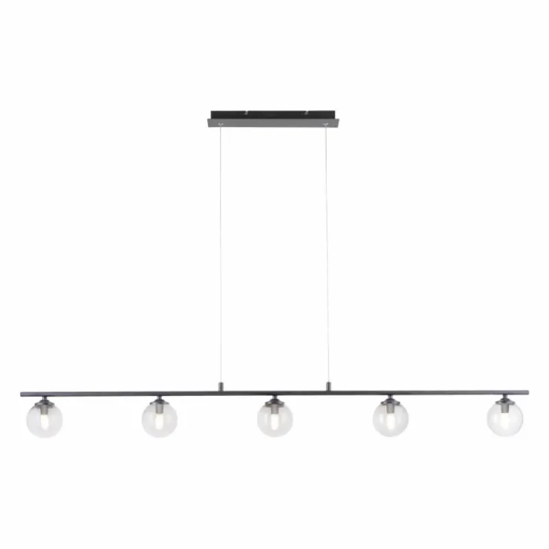 Luminaires Paul Neuhaus Suspension Paul Neuhaus WIDOW LED Noir, 5 lumières* Éclairage Led