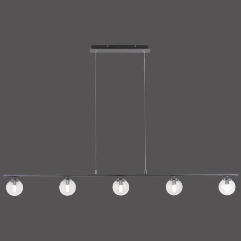 Luminaires Paul Neuhaus Suspension Paul Neuhaus WIDOW LED Noir, 5 lumières* Éclairage Led