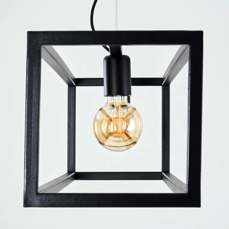 Lampes Industrielles-hofstein Suspension Paulins Noir, 3 lumières