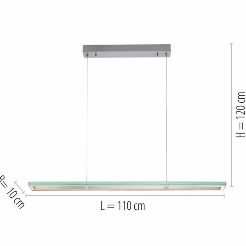 Luminaires Paul Neuhaus Suspension Paul-Neuhaus HELIX LED Aluminium, 2 lumières, Télécommandes* Éclairage Led