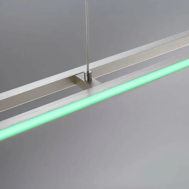 Luminaires Paul Neuhaus Suspension Paul-Neuhaus HELIX LED Aluminium, 2 lumières, Télécommandes* Éclairage Led