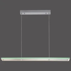 Luminaires Paul Neuhaus Suspension Paul-Neuhaus HELIX LED Aluminium, 2 lumières, Télécommandes* Éclairage Led