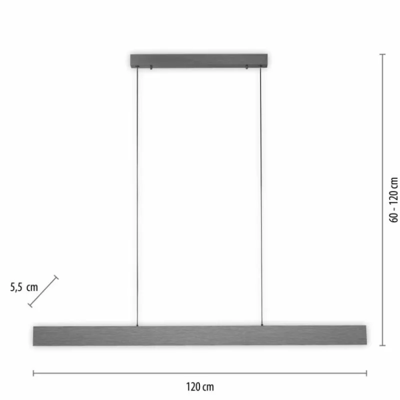Luminaires Paul Neuhaus Suspension Paul-Neuhaus NANIA LED Gris, 1 lumière* Suspensions