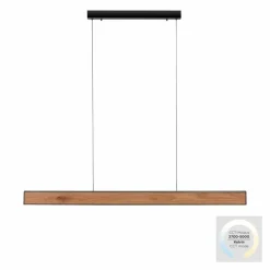 Lampes En Bois-Luminaires Paul Neuhaus Suspension Paul-Neuhaus NANIA LED Couleur bois, Noir, 1 lumière