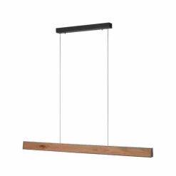Lampes En Bois-Luminaires Paul Neuhaus Suspension Paul-Neuhaus NANIA LED Couleur bois, Noir, 1 lumière