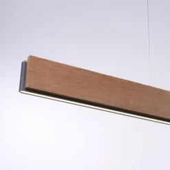 Lampes En Bois-Luminaires Paul Neuhaus Suspension Paul-Neuhaus PALMA LED Gris, Bois clair, 2 lumières, Télécommandes